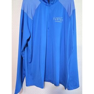 Adidas Men's XL 1/4 Zip Long Sleeve‎ Golf Sweatshirt NWT Royal Blue Athleisure